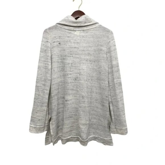 NWT Maeve Anthropologie Risa Split Hem Cowl Neck Sweater Ivory Grey size S - Picture 6 of 10